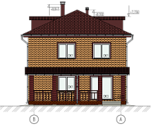 Двухэтажный жилой дом из арболита